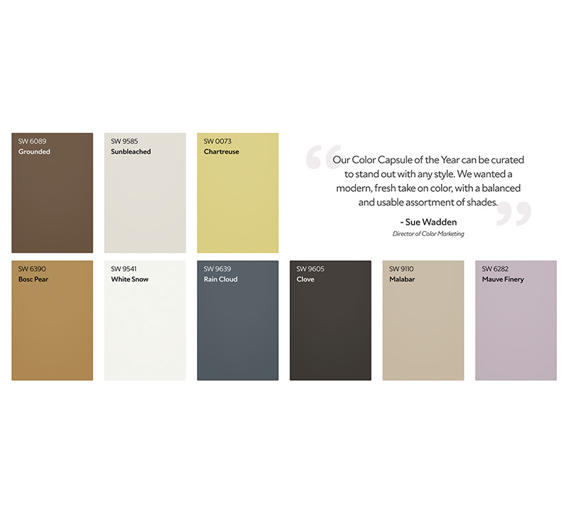 SherwinWilliams Reveals Color Capsule of the Year for 2025